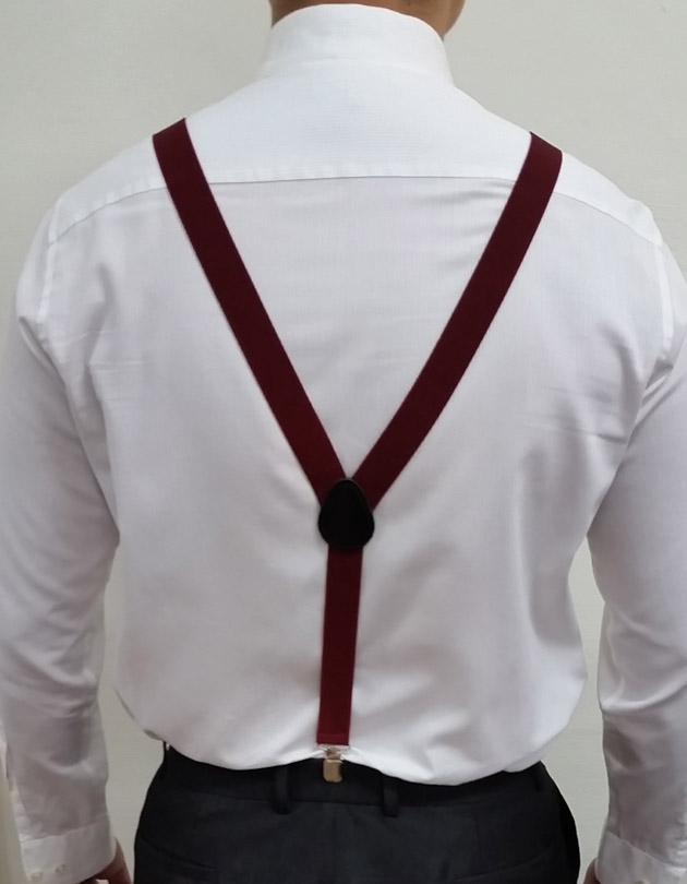 Suspenders in Maroon